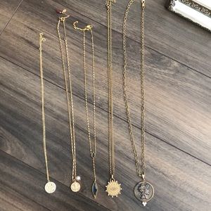 5 different brand adjustable necklaces